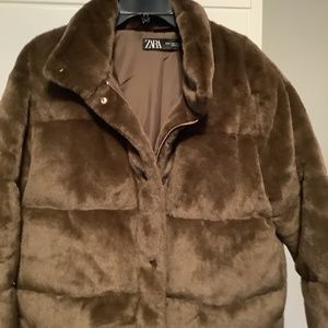 Faux fur jacket
